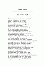 Lincoln's Hat Poem.gif Lincoln's Hat Poem.gif